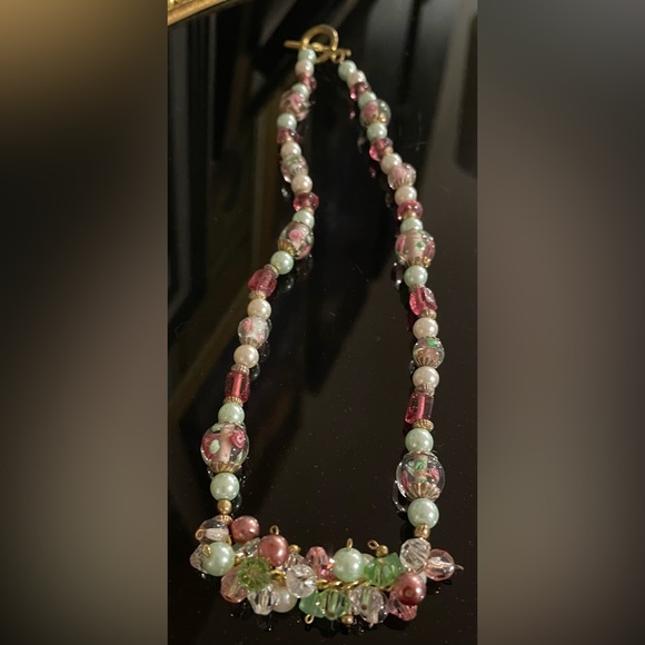 3 for $30 Artisan Beaded Cluster Necklace with Toggle Clasp - Picture 2 of 10